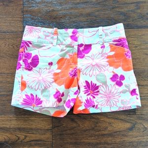 Ann Taylor Colorful Floral Signature Shorts Size 0P